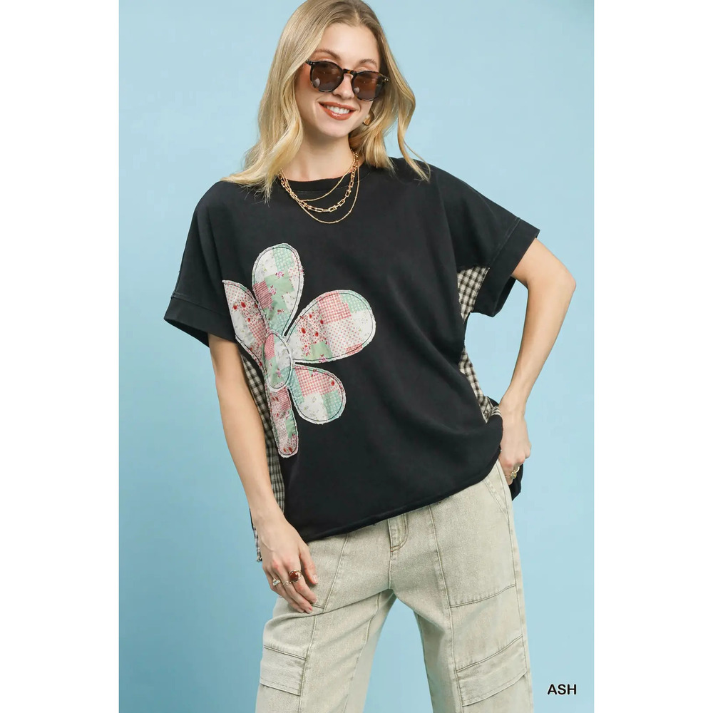 K1604 A Umgee Mineral Wash French Terry Top Various Sizes